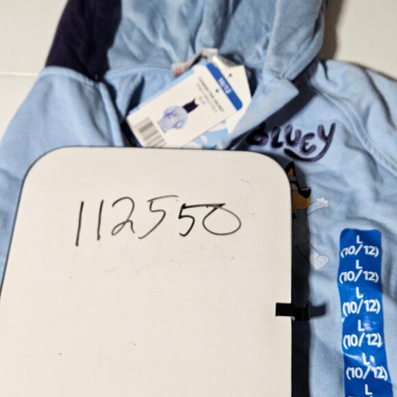 Bluey Girls Large 10/12 Character Hooded Jacket Light Blue - Picture 7 of 7